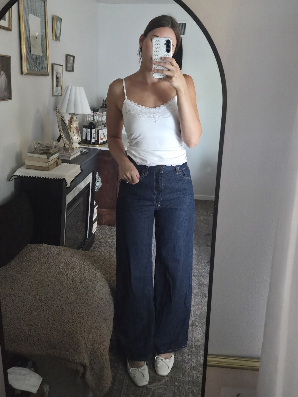 Levi's Dark Blue Wide-Leg High-Rise Jeans